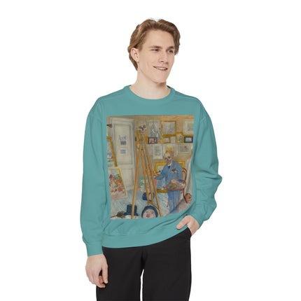 The Skeleton Painter by James Ensor Garment-Dyed Sweatshirt