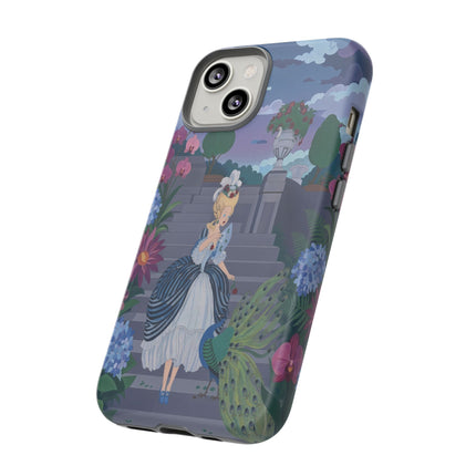 🦚🌸 The Peacock Garden Terrace Phone Case – Art Deco Floral Elegance