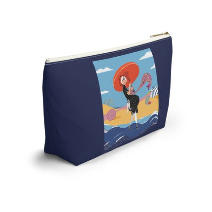 Beachside Promenade Cosmetic Bag – Glamorous Summer Stroll & Retro Chic