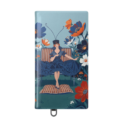 🌺🎩 The Lady Of The Grand Flower Garden Flip Case – Art Deco Floral Fantasy