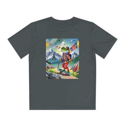 Skateboarding Frog Youth Competitor Tee – Whimsical Adventure & Playful Energy