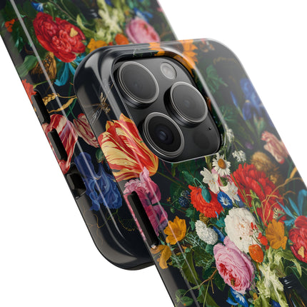 🌺🌙 The Midnight Garden Abundance Phone Case – Art Deco Floral Still Life