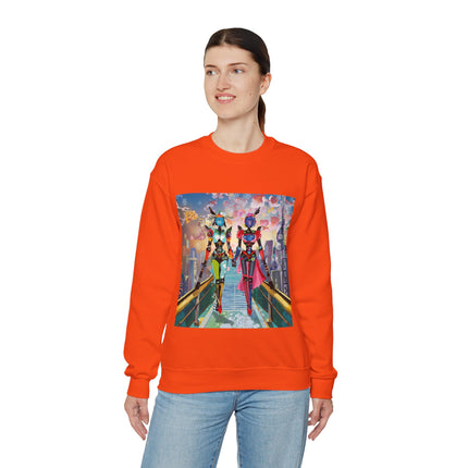 Cyber Punk Robot Models Unisex Heavy Blend™ Crewneck Sweatshirt