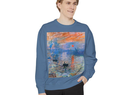 Sunrise by Claude Monet Unisex Garment-Dyed Sweatshirt