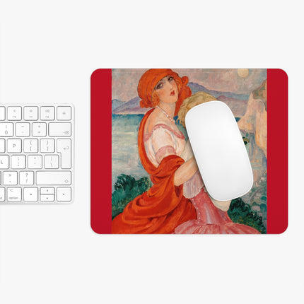 Sur la Route d'Anacapri by Gerda Wegener Mouse Pad, Round and Rectangle