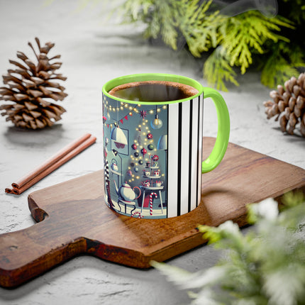 Whimsical Christmas Tea Party Colorful Mugs (11oz, 15oz)