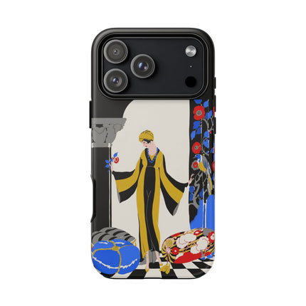 Art Deco Flapper in Yellow Robe Phone Case – Elegant Glamour & Exotic Charm