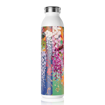 Golden Wisteria Elegance Slim Water Bottle