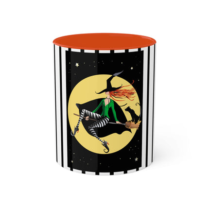 A Witch’s Moonlit Flight Colorful Mugs, 11oz
