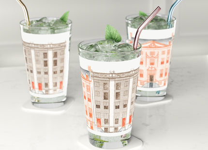 Amsterdam Canal Houses by Johan Teyler Glass, 16oz