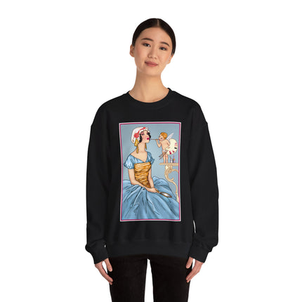 The Enchanting Painter: A Fairy's Artistic Touch Heavy Blend™ Crewneck Sweatshirt
