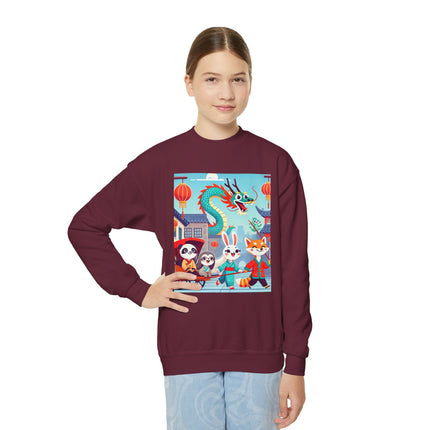 The Little Dragon and Friends Youth Crewneck Sweatshirt – Friendship, Adventure & Playful Charm