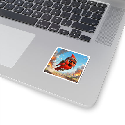 🐦✈️ The Cardinal Dive Bomber Kiss-Cut Sticker – Bold Flight & Fearless Adventure