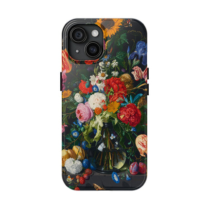 🌺🌙 The Midnight Garden Abundance Phone Case – Art Deco Floral Still Life