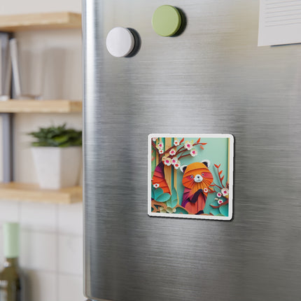A Playful Red Panda Die-Cut Magnets (5 Sizes)