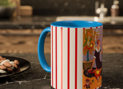 Art Deco Christmas Colorful Mugs (11oz, 15oz)