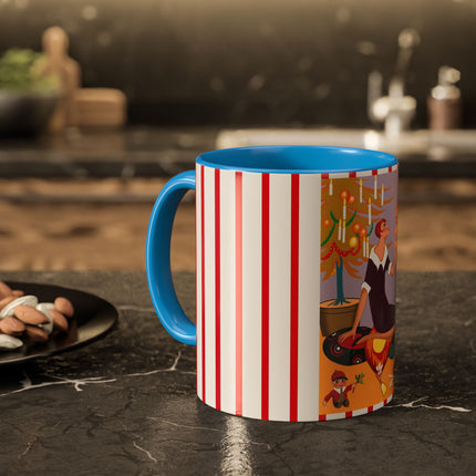 Art Deco Christmas Colorful Mugs (11oz, 15oz)