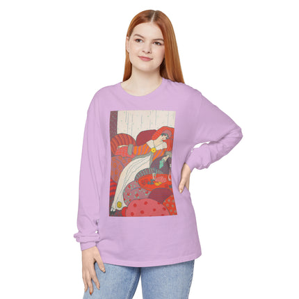 Les Coussins by Georges Lepape Garment-dyed Long Sleeve T-Shirt