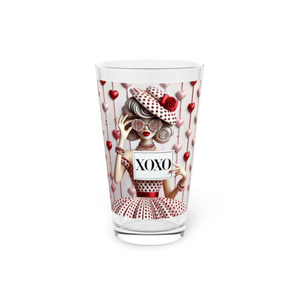 Fashionably Yours, XOXO Glass, 16oz