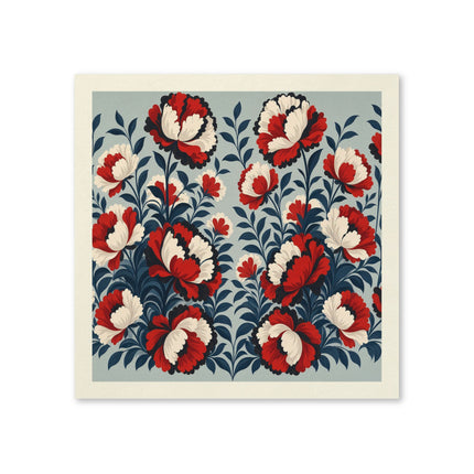 🌺❤️ The Scarlet And Ivory Floral Tapestry Napkins – Elegant Botanical Garden Art