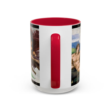 The Creation of Adam by Michelangelo Buonarroti Colorful Mugs (11oz, 15oz)