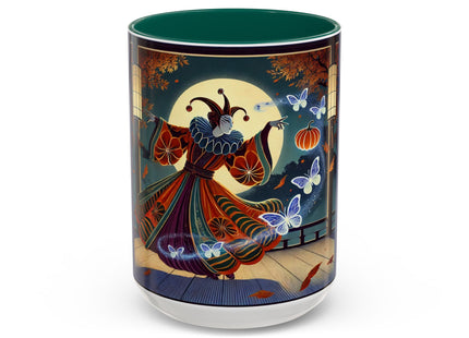 Court Magician with Ghost Butterflies Colorful Mugs (11oz, 15oz)