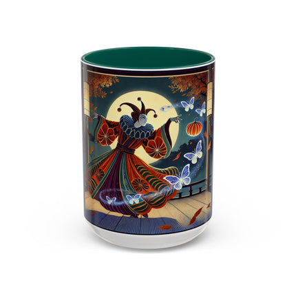 Court Magician with Ghost Butterflies Colorful Mugs (11oz, 15oz)