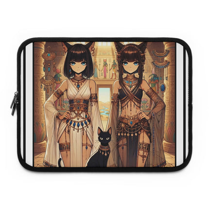 Egyptian Priestess Cats Laptop Sleeve – Temple Guardians & Ancient Grace