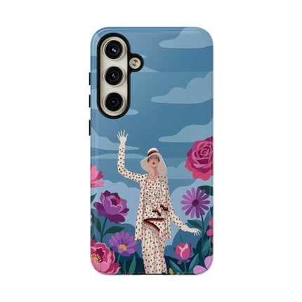 🌺👒 The Grand Flower Promenade Phone Case – Art Deco Fashion Illustration
