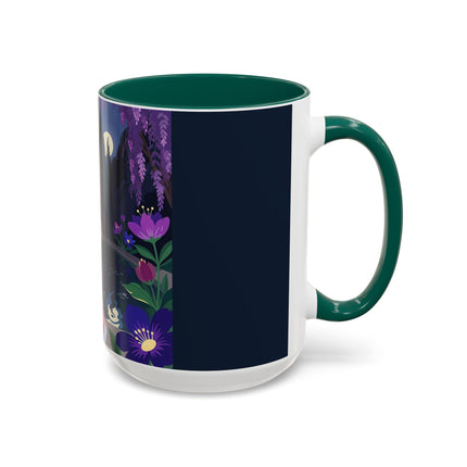 The Moonlit Garden Serenade Colorful Mugs – Art Deco Musical Elegance