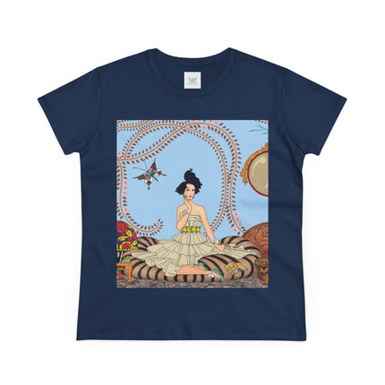 Minuit … ou l’appartement à la mode by George Barbier Women's Midweight Cotton Tee