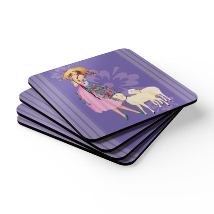 Easter Elegance Corkwood Coaster Set