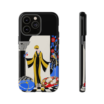 Art Deco Flapper in Yellow Robe Phone Case – Elegant Glamour & Exotic Charm