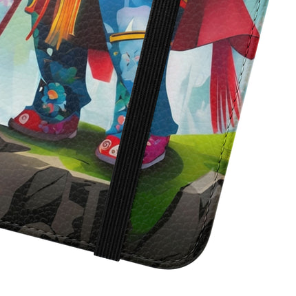 🐘⚔️ Cyberpunk Elephant Samurai Flip Case – Ancient Wisdom & Neon Power
