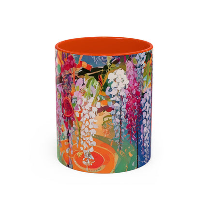 Golden Wisteria Elegance Colorful Mugs (11oz, 15oz)