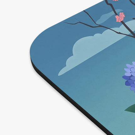 🌸☂️ The Lady Of The Fallen Parasol Mouse Pad – Art Deco Garden Whimsy