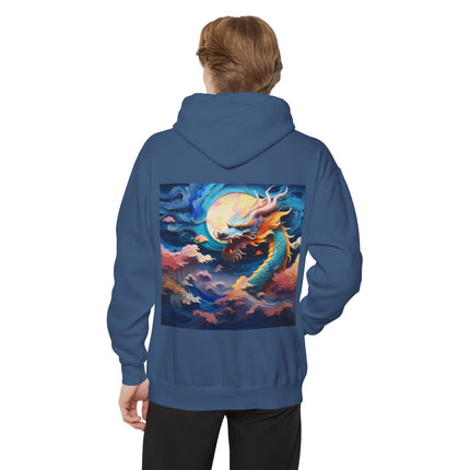 A Dragon's Ascent Unisex Garment-Dyed Hoodie