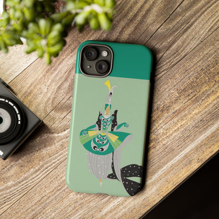 Peacock Dancer Phone Case – Opulent Glamour & Theatrical Elegance
