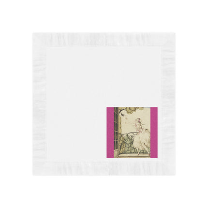 Sur talons rouges (On Red Heels) pl 02 by Gerda Wegener White Coined Napkins