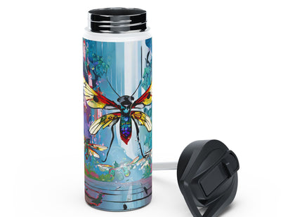 Neon Swarm Stainless Steel Water Bottle