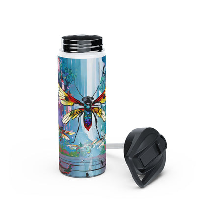 Neon Swarm Stainless Steel Water Bottle