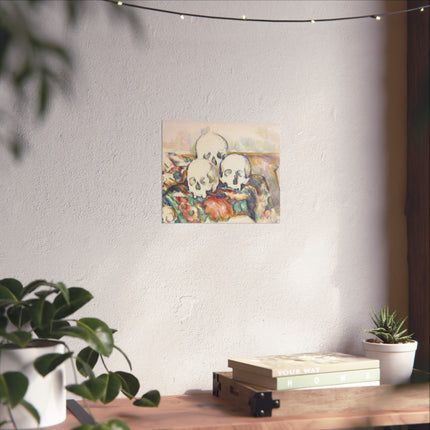 The Three Skulls by Paul Cézanne Matte Horizontal Posters