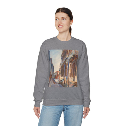 Gondola Moorings on the Grand Canal by John Singer Sargent Heavy Blend™ Crewneck Sweatshirt