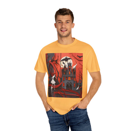 Halloween Night Scene Unisex Garment-Dyed T-shirt