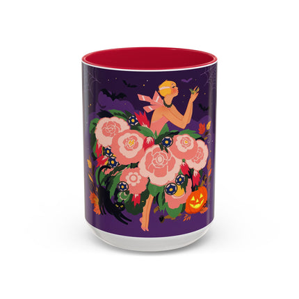 🌹🎃 The Lady Of The Haunted Rose Garden Colorful Mug – Romantic Halloween Charm