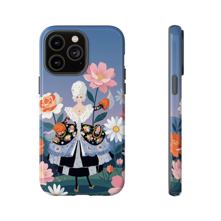 🌸🎀 The Grand Floral Promenade Phone Case – Art Deco Fashion Fantasy