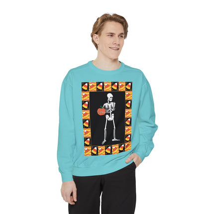 Candy Corn Skeleton Unisex Garment-Dyed Sweatshirt