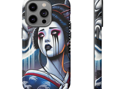 Geisha’s Black Ink Tears Phone Cases