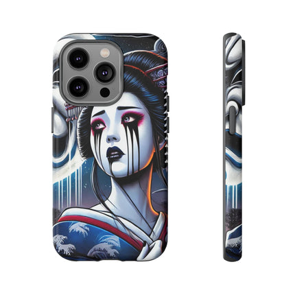Geisha’s Black Ink Tears Phone Cases