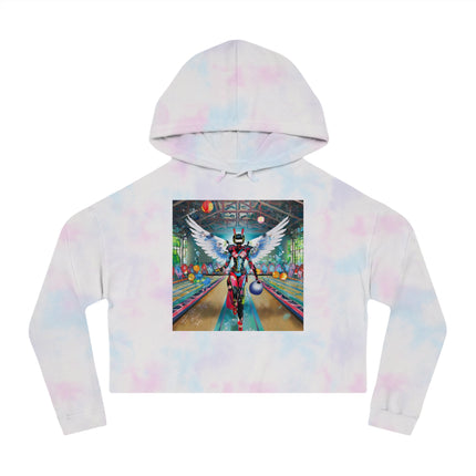 Samurai Robot Angels Cropped Hooded Sweatshirt